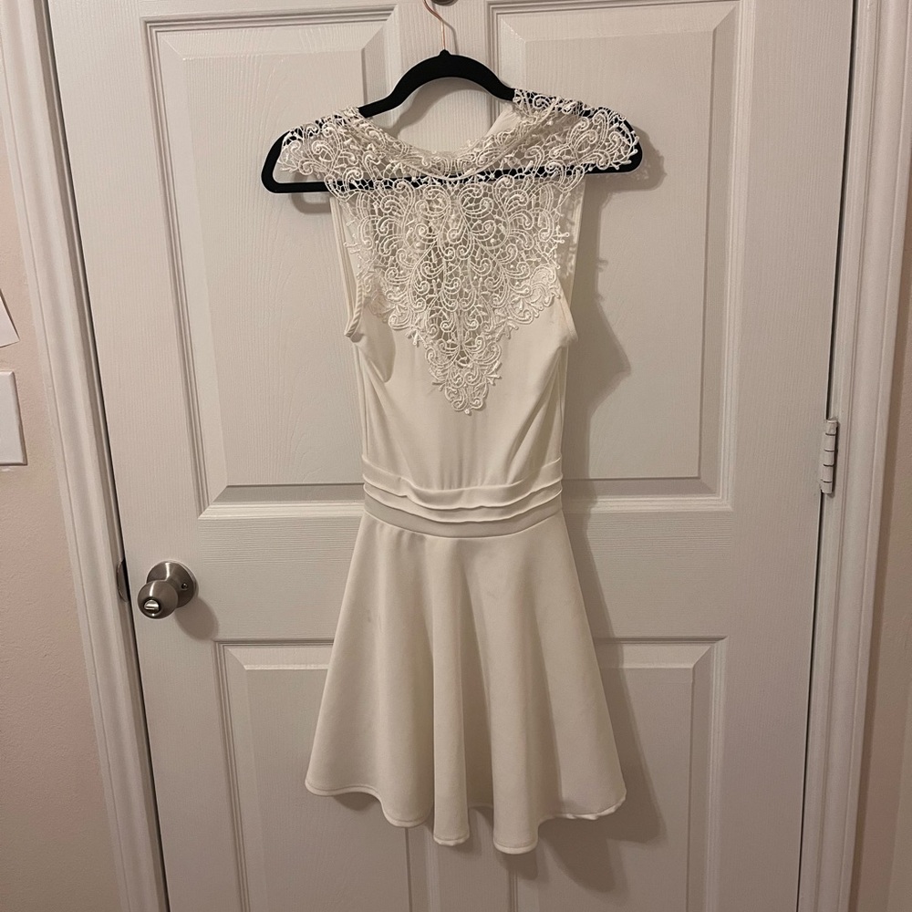Charlotte Russe White Lace Mini Dress